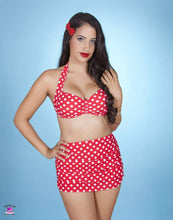 Load image into Gallery viewer, Red Polka Dot Classic Retro Halter Top