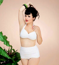 Load image into Gallery viewer, White Classic Retro Halter Top