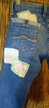 Load image into Gallery viewer, Upcycled Jeans/Boho/Shabby Chic/Repurposed Jeans