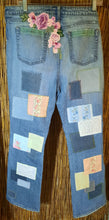 Load image into Gallery viewer, Upcycled Jeans/Repurposed Jeans/Shabby Chic/Boho
