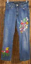 Load image into Gallery viewer, Upcycled Embroidered Jeans