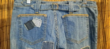 Load image into Gallery viewer, Upcycled Jeans/Frankie B/Repurposed Jeans/Patchwork Jeans/Bell Bottoms