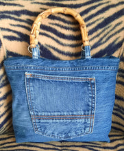Load image into Gallery viewer, Upcycled Denim Handbag
