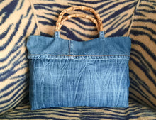 Load image into Gallery viewer, Upcycled Denim Handbag