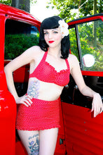 Load image into Gallery viewer, Red polka dot bathingsuit