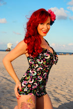 Load image into Gallery viewer, Retro swimdress swimsuit