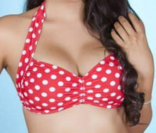 Load image into Gallery viewer, Custom Retro Halter Bikini Top
