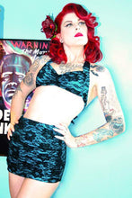 Load image into Gallery viewer, Sophia Retro Halter Top and High Waist Bottom. Small

