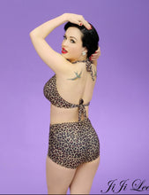 Load image into Gallery viewer, Leopard Lounge Classic High Waist Bikini Bottom
