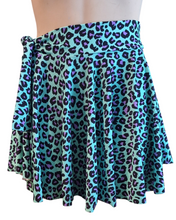 Load image into Gallery viewer, Green Leopard Cover up Skirt. Medium
