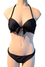 Load image into Gallery viewer, Black Push-up Top &amp; Cheeky Bottom (seamless) X-SMALL
