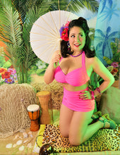 Load image into Gallery viewer, Hot Pink Classic Retro Halter Top
