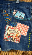 Load image into Gallery viewer, Upcycled/Recycled Levi's Denim Shorts/Patchwork
