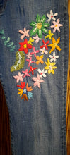 Load image into Gallery viewer, Upcycled Embroidered Jeans
