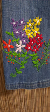 Load image into Gallery viewer, Upcycled Embroidered Jeans

