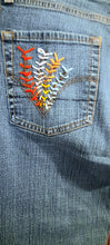 Load image into Gallery viewer, Upcycled Embroidered Jeans
