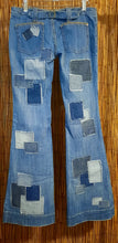 Load image into Gallery viewer, Upcycled Jeans/Frankie B/Repurposed Jeans/Patchwork Jeans/Bell Bottoms
