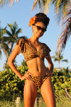 Load image into Gallery viewer, Leopard print bikini top 

